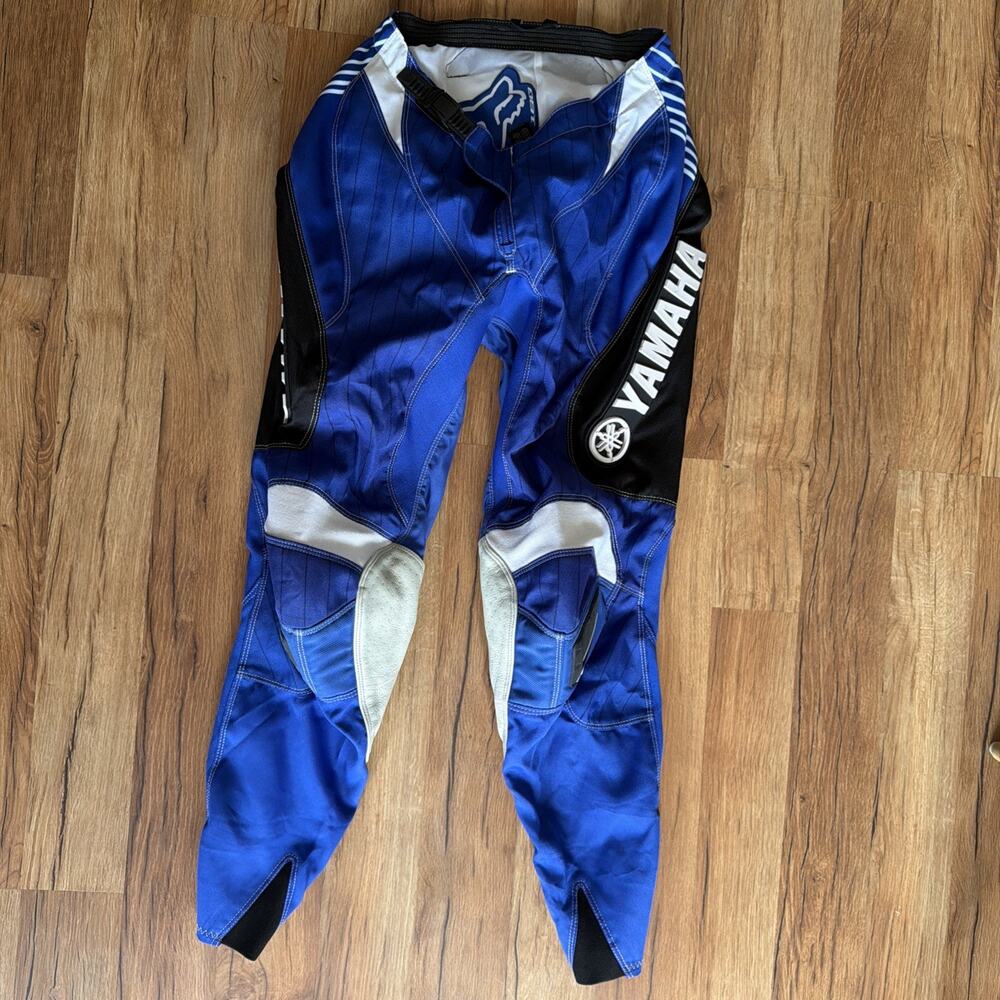 Fox Racing Yamaha Team Motocross Pants Mens 30 Blue White Black